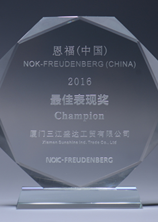 2016年榮獲恩福中國國內代理商最佳表現獎